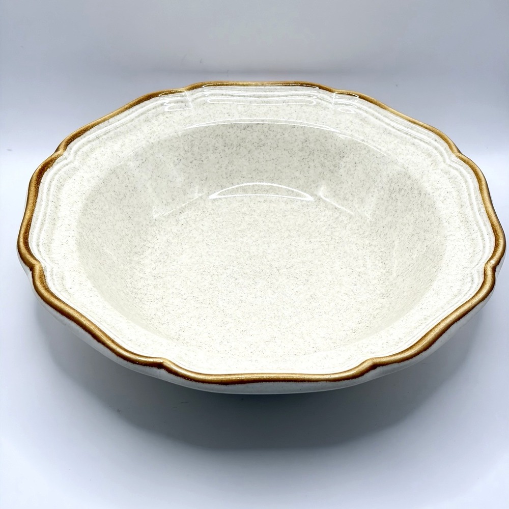 1 VTG Mikasa "Garden Club" EC400 9.5" Serving Bowl Speckled‎ Brown 1970's Japan
